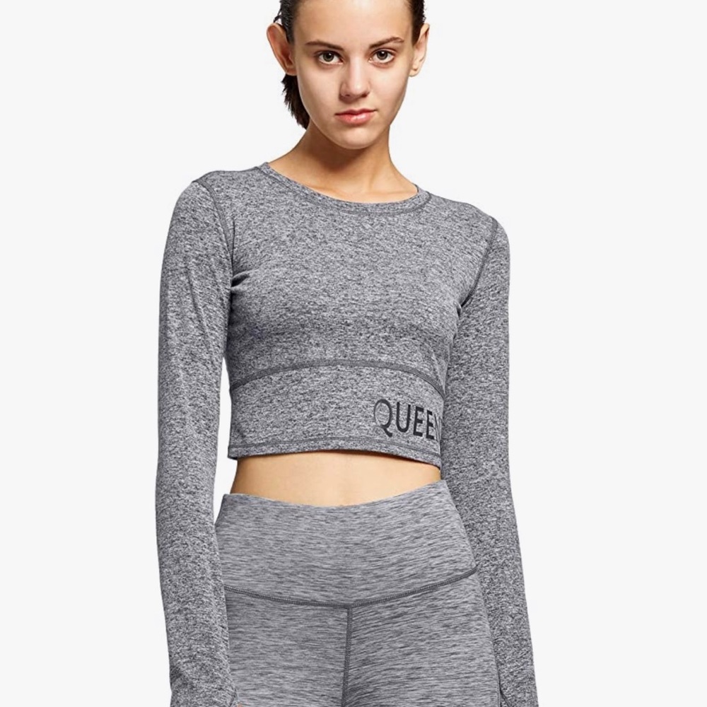 2/$20 Yoga Gym Long Sleeve Crop Top
